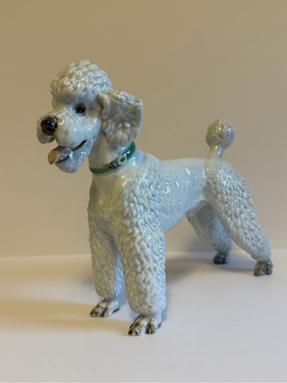 VTG 1950s Rosenthal Prof. T. Karner Hand Painted White Porcelain Poodle, #1211